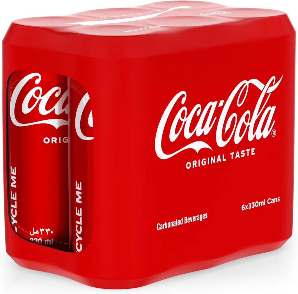 Coca Cola Carbonated Soft Drink Can 330 ml x 6 x 4