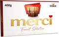 Merci Chocolate, Assorted Premium European Chocolates 400g, 7 Flavors, Perfect for Gifting and Sharing, Made with Carefully Selected Ingredients