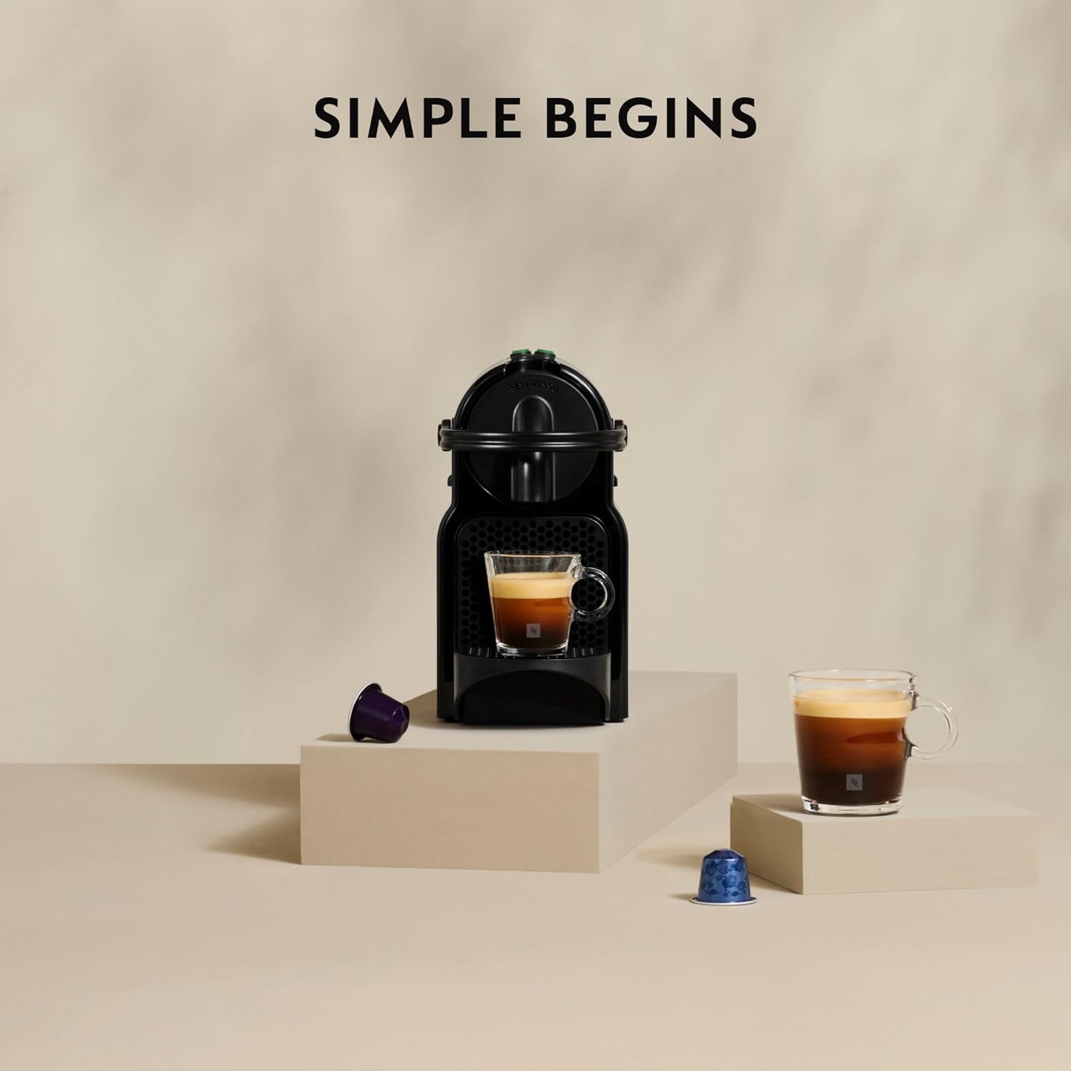 NESPRESSO INISSIA D40 220-240V 50/60 Hz 1150-1260W BLACK- Style: Inissia Black