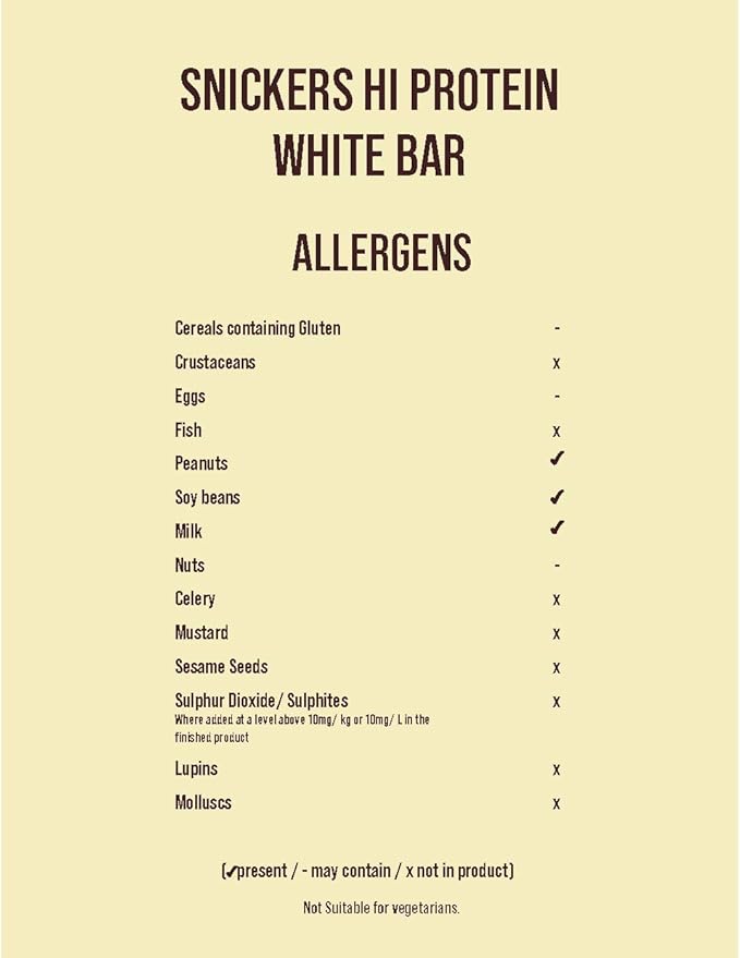 Snickers White Chocolate Protein Bars (12 x 57g), High Protein Energy Snack with Caramel, Peanuts and White Chocolate, 20g Protein