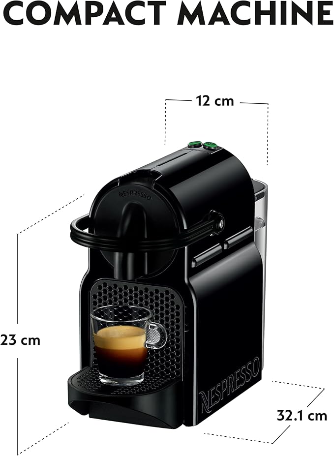 NESPRESSO INISSIA D40 220-240V 50/60 Hz 1150-1260W BLACK- Style: Inissia Black