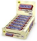 Snickers White Chocolate Protein Bars (12 x 57g), High Protein Energy Snack with Caramel, Peanuts and White Chocolate, 20g Protein